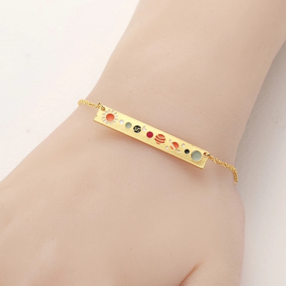 Aligned Planet Solar System Star Galactic Bracelet - Picture 9 of 9